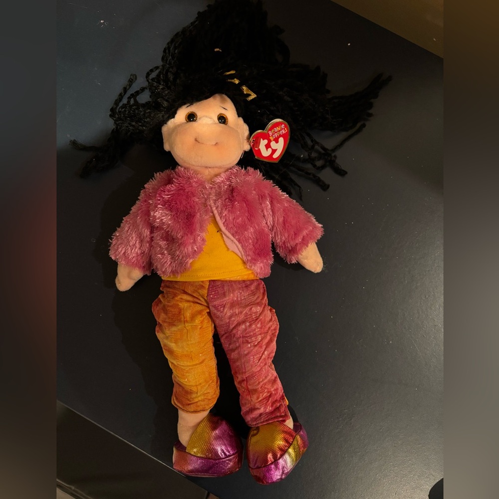 Ty Plush Doll with Pink Jacket and Orange Pants - Darling Debbie